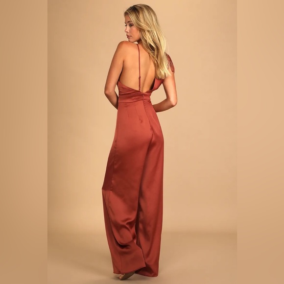 Lulus Rust Rose Pantsuit - Picture 8 of 16